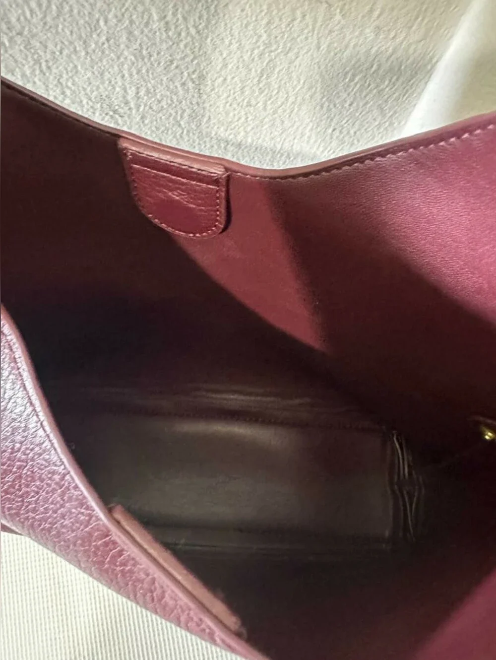 Hobo Dark Red Bags for Women Soft Vegan Leather Slouchy Tote Shoulder Handbag